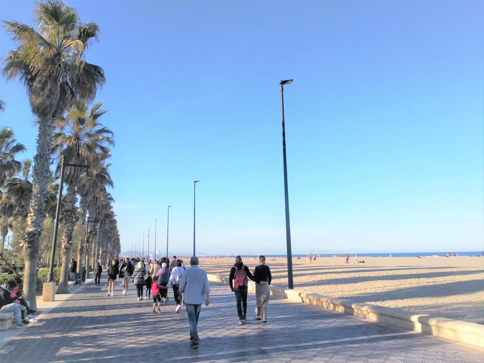Apartamento Valencia Malvarrosa Bagian luar foto