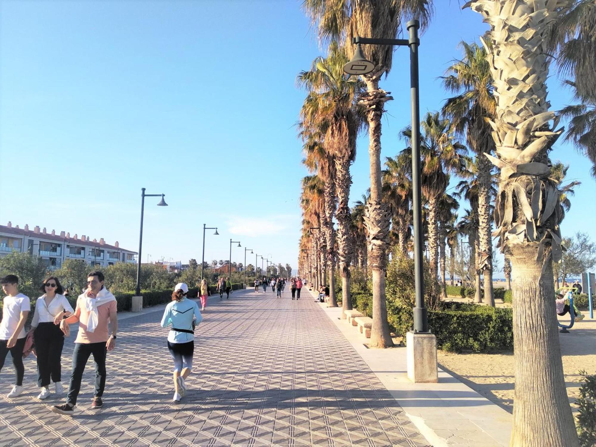 Apartamento Valencia Malvarrosa Bagian luar foto